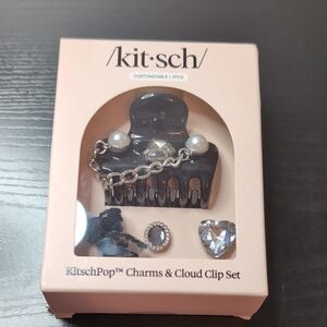 Kitsch KitschPop Charms & Cloud Clip Set - Vintage Black Hair Accessories
